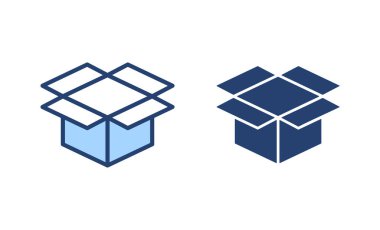 Kutu simgesi vektörü. kutu işareti ve sembol, paket, paket