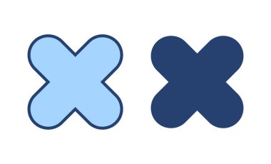 Simge vektörünü kapat. İşareti ve sembolü sil. çapraz işaret