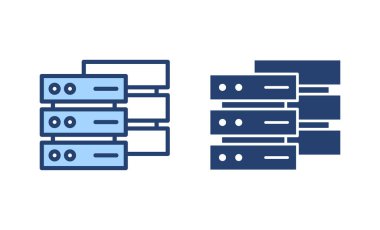 Veritabanı simge vektörü. veritabanı işareti ve sembolü