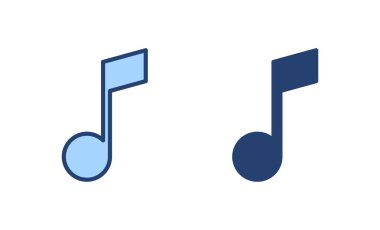 Müzik ikonu vektörü. nota işareti ve sembol