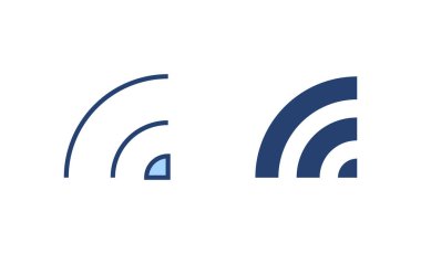 Wifi simge vektörü. İşaret işareti ve sembol. Kablosuz simge