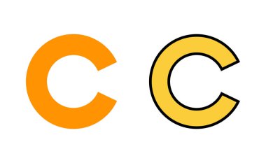 Web ve mobil uygulama için telif hakkı simgesi ayarlandı. telif hakkı işareti ve sembol