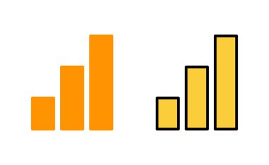 Web ve mobil uygulama için büyüyen grafik simgesi ayarlanıyor. Çizelge ve sembol. diyagram simgesi