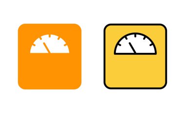 Web ve mobil uygulama için simge ölçeklendirir. Ağırlık ölçeği işareti ve simgesi