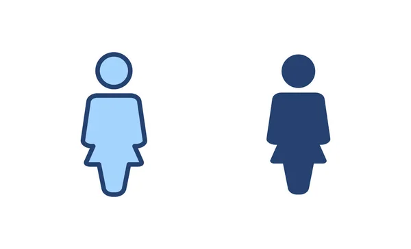 女性图标向量 妇女标志和符号 — 图库矢量图片
