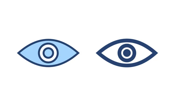 Vetor Ícone Ocular Sinal Olho Símbolo Olhar Ícone Visão — Vetor de Stock