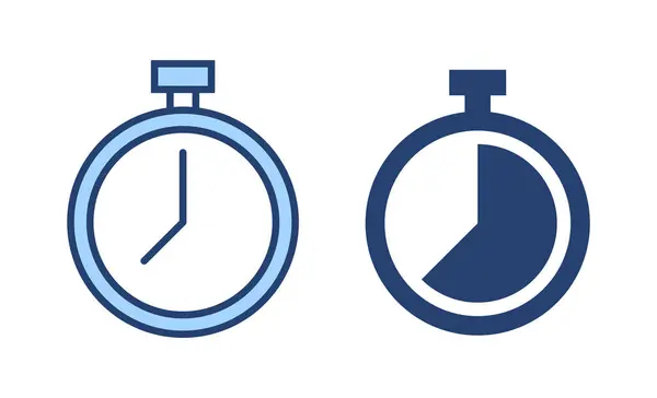 Stopwatch Wektor Ikony Znak Czasowy Symbol Ikona Odliczania Okres Przedawnienia — Wektor stockowy