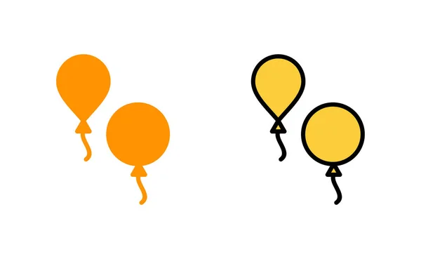 Balloon Icon Set Web Mobile App Party Balloon Sign Symbol — Stock Vector