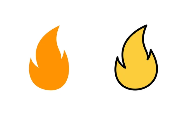 Vuur Pictogram Ingesteld Voor Web Mobiele App Vuurbord Symbool — Stockvector