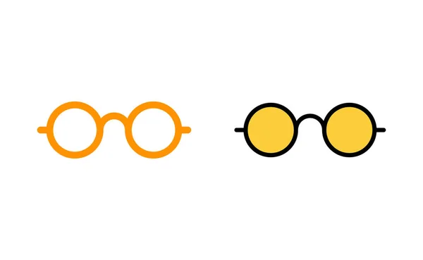 眼镜图标集用于Web和移动应用程序 眼镜标志和符号 — 图库矢量图片