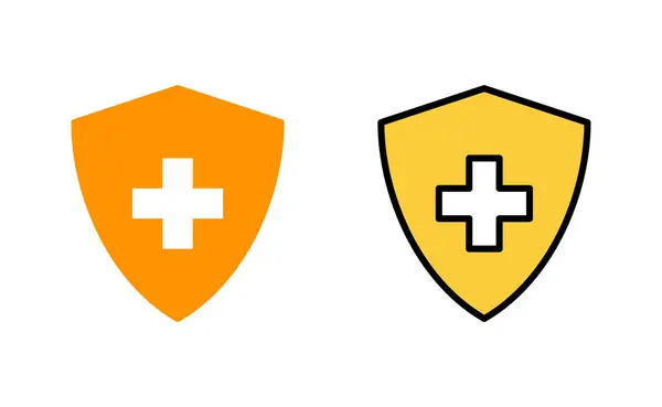 Ikona Zdravotního Pojištění Nastavená Pro Webovou Mobilní Aplikaci Značka Symbol — Stockový vektor