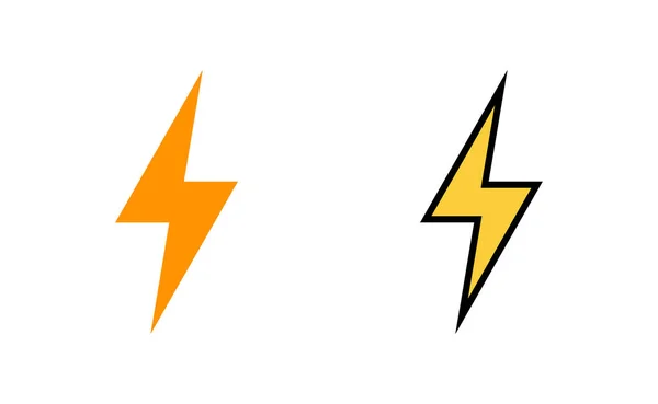 Lightning Icoon Set Voor Web Mobiele App Elektrisch Bord Symbool — Stockvector