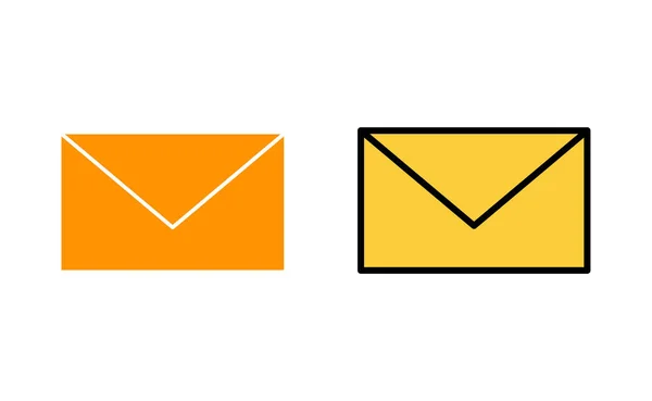 Набор Иконок Почты Веб Мобильного Приложения Знак Символ Электронной Почты — стоковый вектор