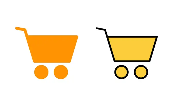 Shopping Symbol Set Für Web Und Mobile App Warenkorbschild Und — Stockvektor