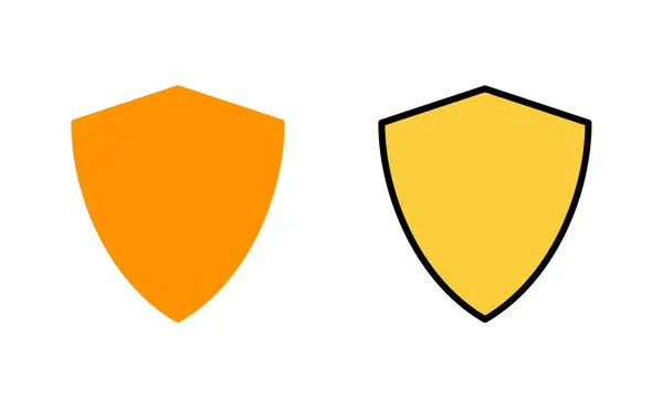 Conjunto Iconos Escudo Para Web Aplicación Móvil Icono Protección Signo — Vector de stock