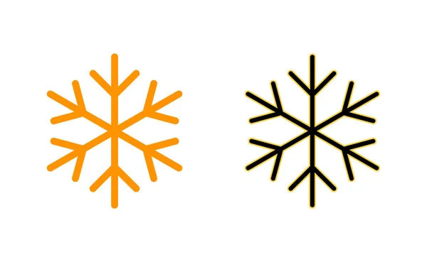 网络应用和移动应用的雪花图标集 雪花标志和符号 — 图库矢量图片
