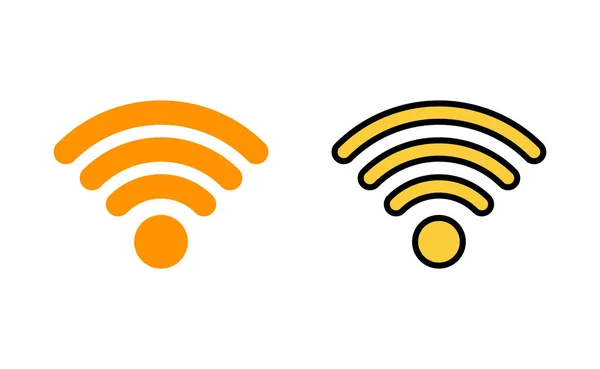 Набор Значков Wifi Веб Мобильного Приложения Знак Сигнала Символ Значок — стоковый вектор