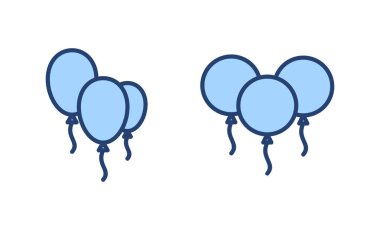 Balon simgesi vektörü. Parti balonu işareti ve sembolü