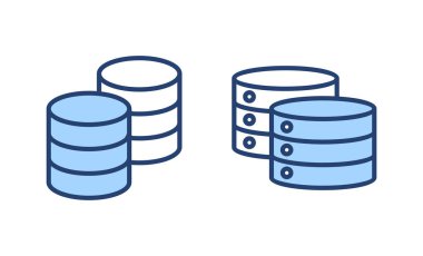 Veritabanı simge vektörü. veritabanı işareti ve sembolü