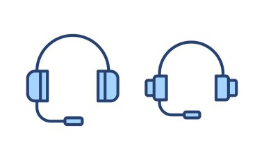 Kulaklık ikonu vektörü. İmza ve sembol.