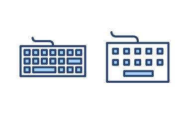 Klavye simgesi vektörü. Klavye işareti ve simgesi