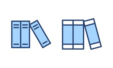 Kütüphane simgesi vektörü. eğitim işareti ve sembol