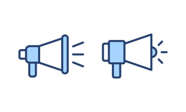 Megafon ikon vektörü. Hoparlör işareti ve sembol