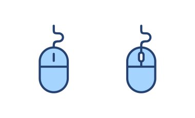 Fare simgesi vektörü. Tıklama işareti ve sembol. işaretleyici simgesi vektörü.