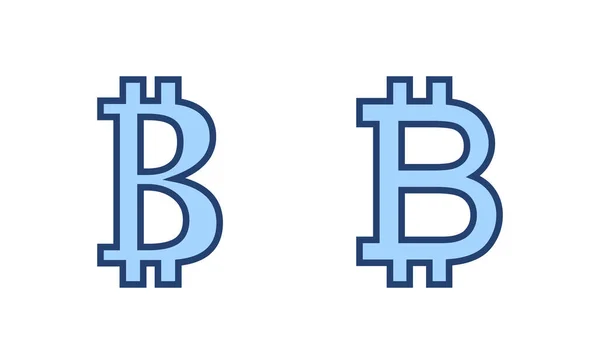 Bitcoin Ikon Vektor Bitcoin Jel Szimbólum Fizetési Szimbólum Kriptovaluta Logó — Stock Vector