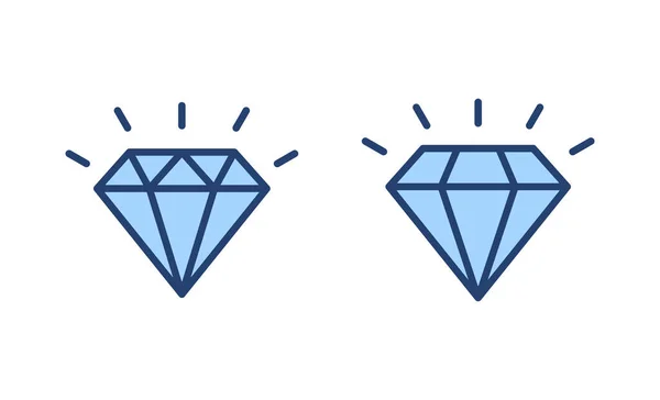 Diamant Symbolvektor Diamant Edelsteine Zeichen Und Symbol — Stockvektor