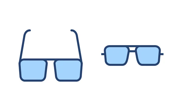 Ícone Vetor Óculos Sinal Óculos Símbolo — Vetor de Stock