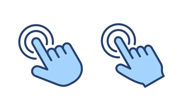 Hand Klicka Ikonen Vektor Pekare Och Symbol Hand Markör Ikon — Stock vektor