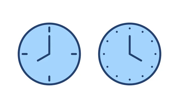 時計のアイコンベクトル 時刻表示と記号 アイコンを見て — ストックベクタ