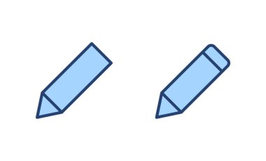 Kalem simgesi vektörü. Kalem işareti ve sembol. Simge vektörünü düzenle