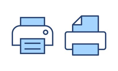 Simge vektörünü yazdır. yazıcı işareti ve sembol