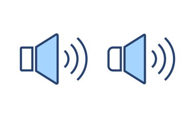Sözcü simgesi vektörü. Ses düzeyi ve sembol. Hoparlör ikonu. ses sembolü
