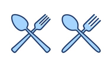 kaşık ve çatal ikon vektörü. kaşık, çatal ve bıçak ikonu vektörü. Restoran işareti ve sembolü