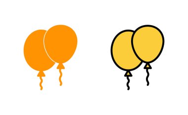 Web ve mobil uygulama için balon simgesi ayarlandı. Parti balonu işareti ve sembolü