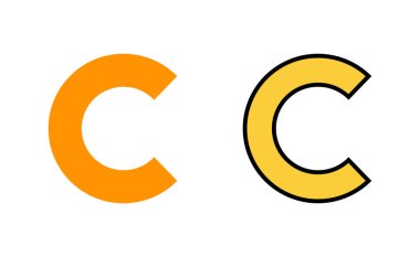 Web ve mobil uygulama için telif hakkı simgesi ayarlandı. telif hakkı işareti ve sembol