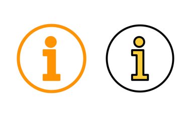 Web ve mobil uygulama için bilgi simgesi ayarlandı. İmza ve sembol hakkında. soru işareti simgesi