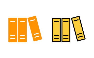 Web ve mobil uygulama için kitaplık simgesi ayarlandı. eğitim işareti ve sembol