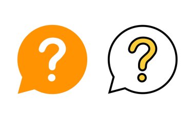 Web ve mobil uygulama için soru simgesi ayarlandı. soru işareti ve sembol