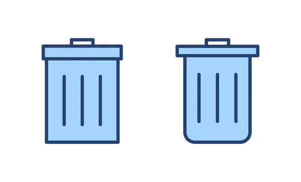 垃圾图标向量 垃圾箱图标 删除符号和符号 — 图库矢量图片