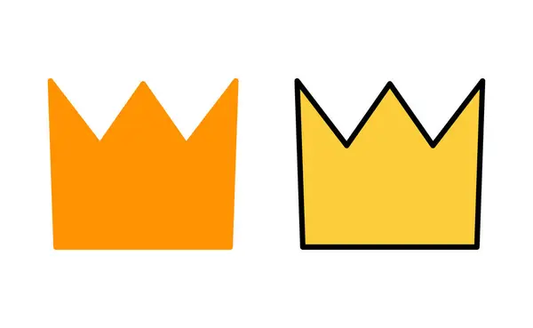 Ikona Korony Zestaw Aplikacji Internetowych Mobilnych Znak Symbol Korony — Wektor stockowy