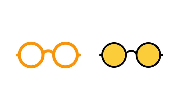Szemüveg Ikon Készlet Web Mobil Alkalmazás Szemüveg Jel Szimbólum — Stock Vector