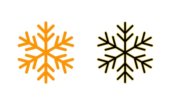 Conjunto Iconos Nieve Para Web Aplicación Móvil Copo Nieve Signo — Vector de stock
