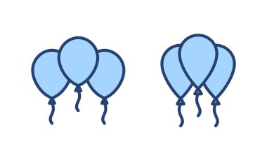 Balon simgesi vektörü. Parti balonu işareti ve sembolü