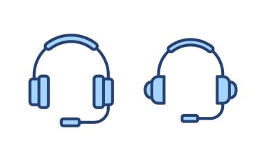 Kulaklık ikonu vektörü. İmza ve sembol.