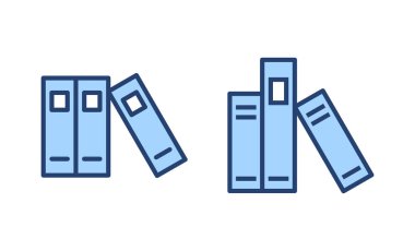 Kütüphane simgesi vektörü. eğitim işareti ve sembol