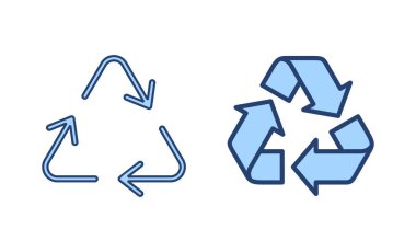 Simge vektörünü geri dönüştür. Geri dönüşüm işareti ve sembolü.